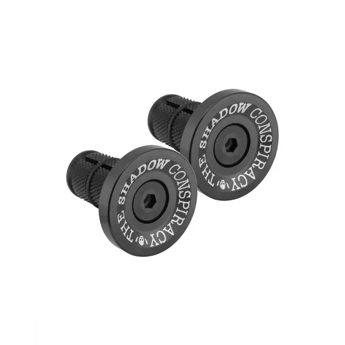 The Shadow Conspiracy Deadbolt Bar Ends Black Slim Design w/ Flush Mount Bolt