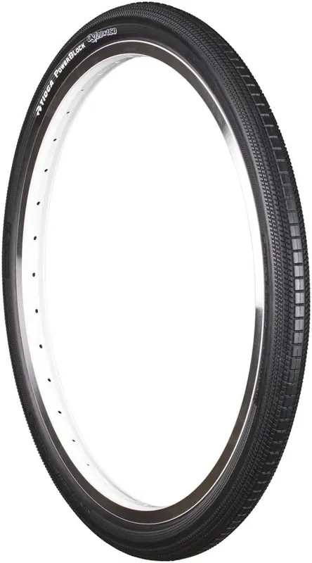 Tioga PowerBlock Tire 20 x 1.6 TPI 60 Clincher Wire Black BMX Bike BCIR0851