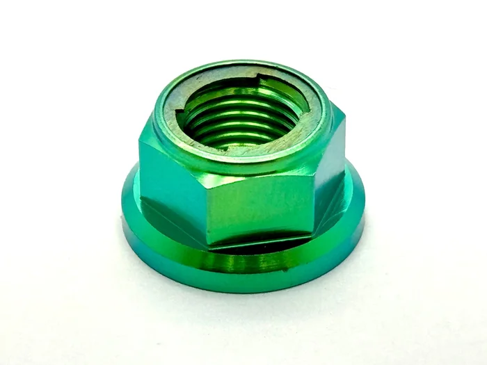 Titanium Rear Axle/ Motor Shaft Nut – M12x1.25 Metal Locking Nut