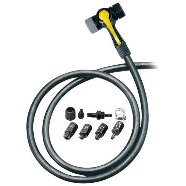 Topeak TwinHead Schrader/Presta Valve Adaptor with 38″ Hose: Retrofits Most Pumps