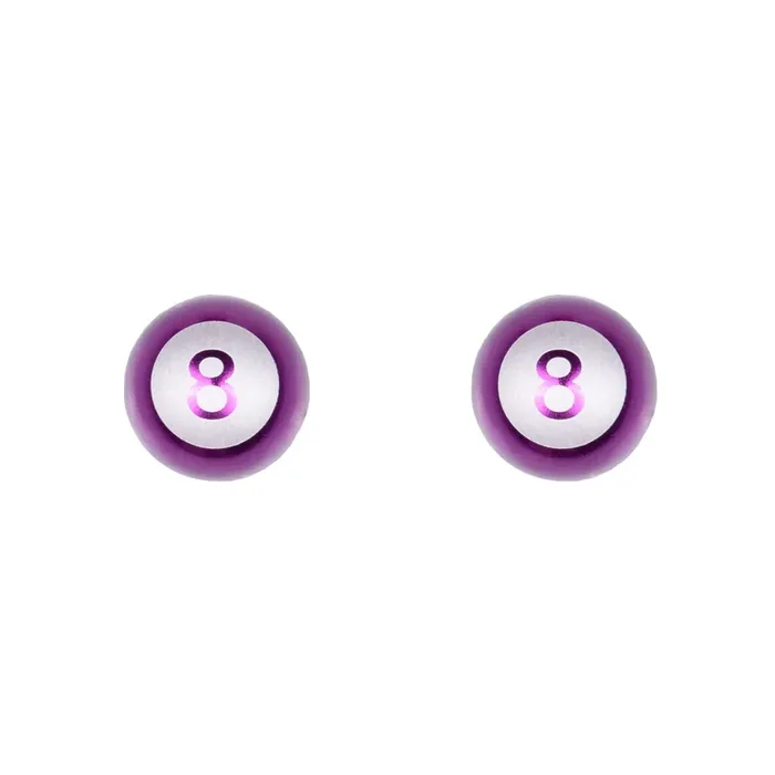 Trik Topz Valve Caps 8-Ball Purple SV Intended For Use With Schrader Valves