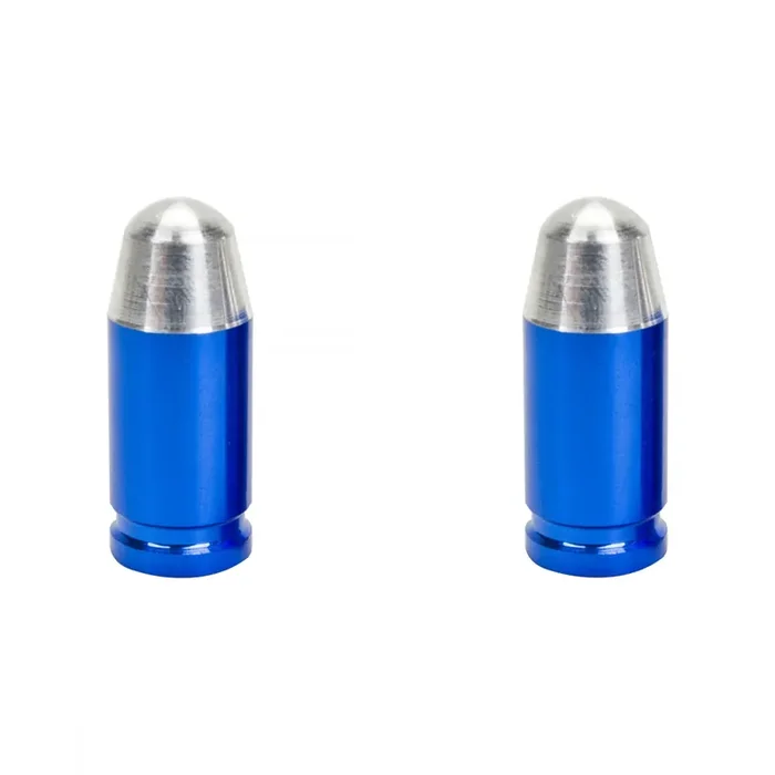 Trik Topz Valve Caps Bullet Blue SV Intended For Use With Schrader Valves