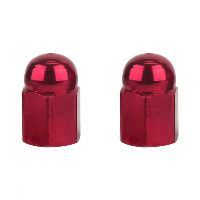 Trik Topz Valve Caps Hex Dome Red SV Intended For Use With Schrader Valves