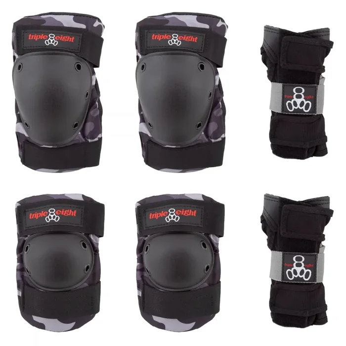 Triple Eight Saver Series 3-Pack Charcoal Camo SM Unisex
