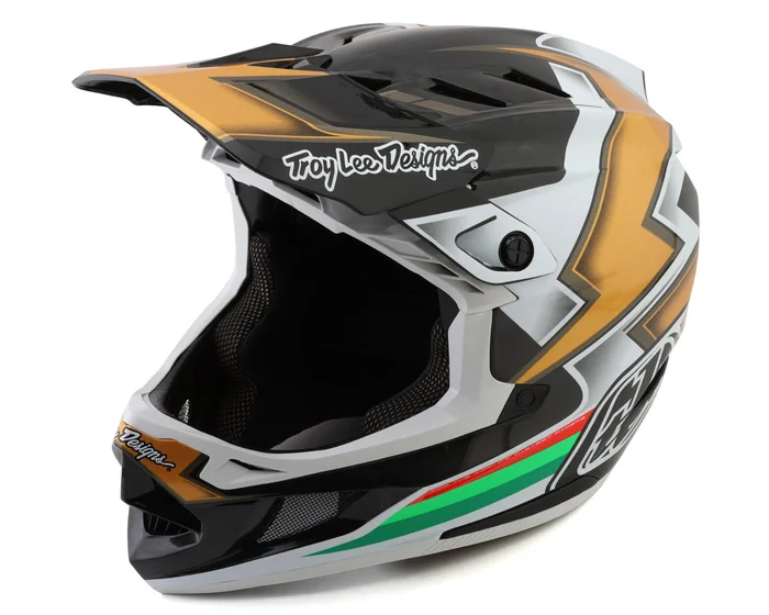 Troy Lee Designs D4 Carbon Full Face Helmet (Ever Black/Gold) (M) (w/ MIPS)