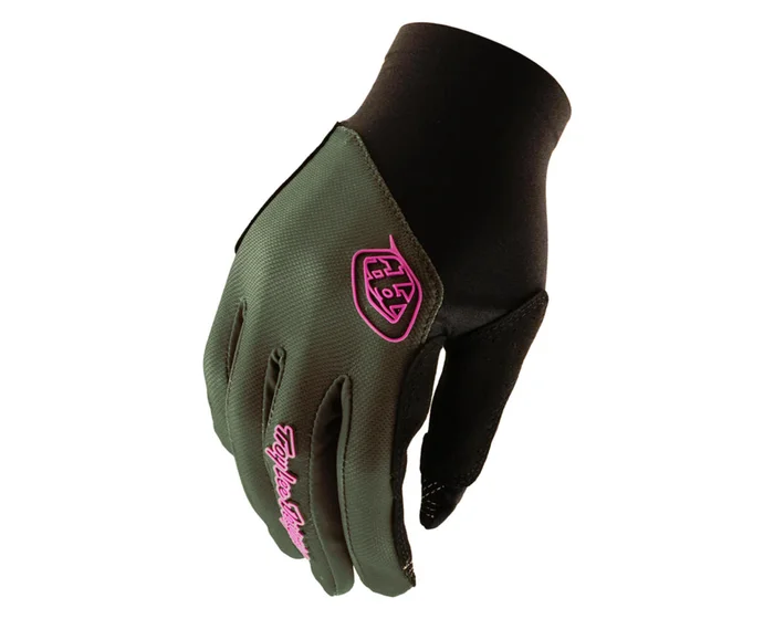Troy Lee Designs Flowline Long Finger Gloves (Mono Olive) (M)