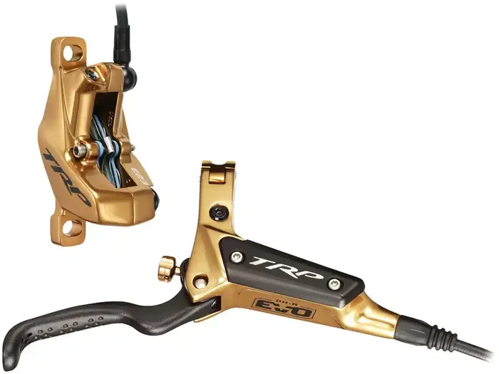 TRP DH-R EVO HD-M846 Disc Brake and Lever – Front, Hydraulic, Post Mount, Gold