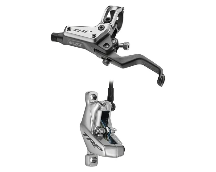 TRP DHR EVO Pro Disc Brake & Lever (Grey) (HD-M9040) (4-Piston) (Left) (Hydraulic) (Post Mount)