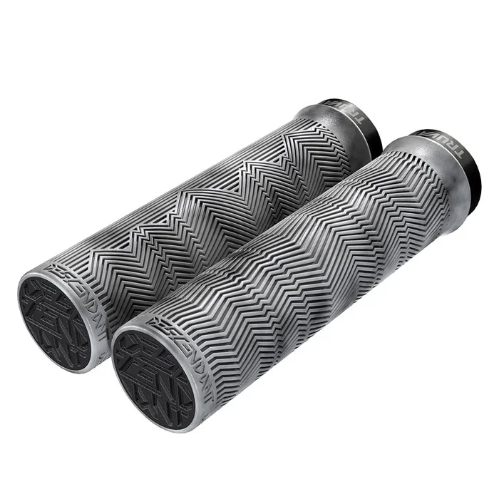 TruVativ Truvativ Descendant Single Locking Grips 133mm Light Gray/Black Marbled Pair