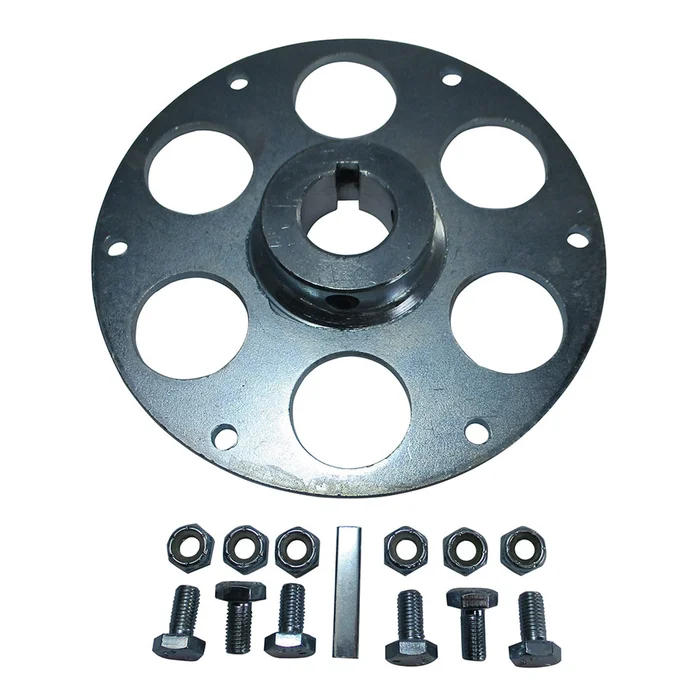 Uni-Hub, Steel, Zinc Plated, 1″ Bore , 1/4″ Keyway Plus Hardware Kit