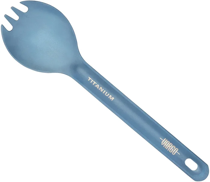 Vargo Titanium Ulv Cutlery Titanium Spork Ulv Blue Camping Flatware