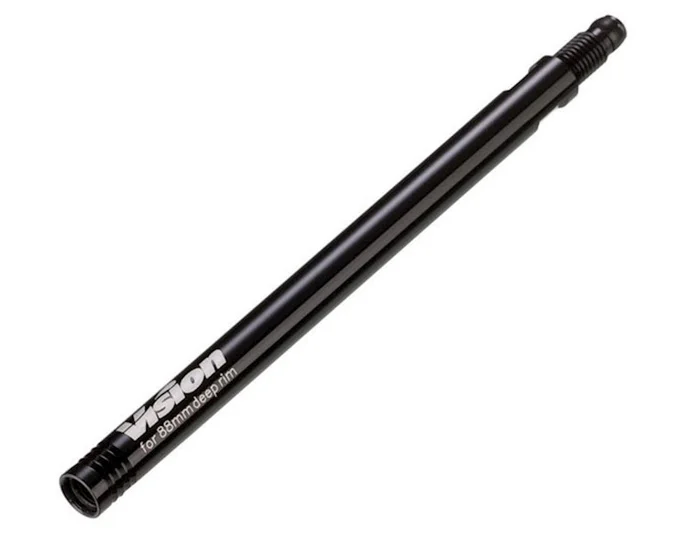Vision Threaded Presta Valve Extension (Black) (Single) (80mm)