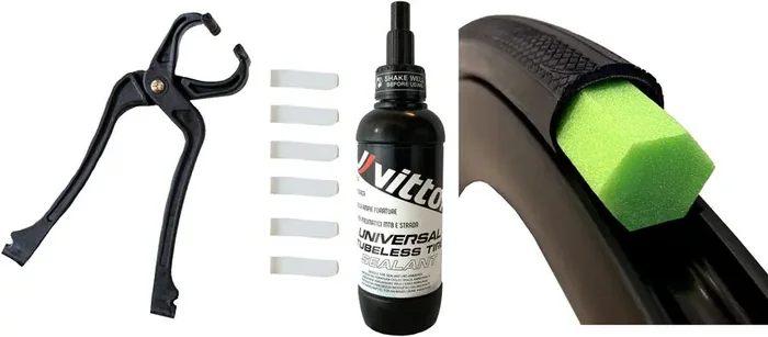 Vittoria Air-Liner Tubeless Road Kit – 2 Inserts, Tire Sealant, Pliers and Clips, Small, 25mm