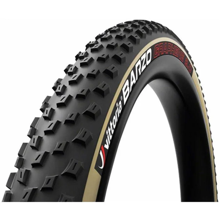 Vittoria Barzo Tire – 29 x 2.35 Tubeless Folding Black/Tan 4C Race G2.0