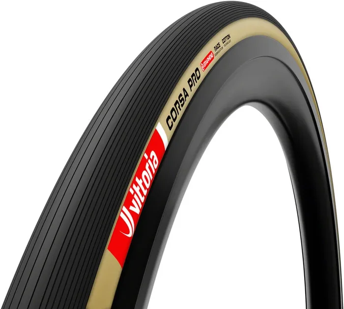 Vittoria Corsa Pro Tire – 700 x 26, Clincher, Folding, Black/Tan, Graphene + Silica, G2.0 11A00862