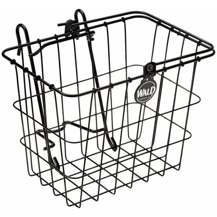 Wald 114 Compact QR Front Bike Basket – Black