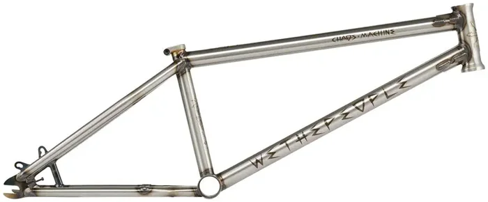We The People Chaos Machine BMX Frame – 21″ TT, Glossy Raw