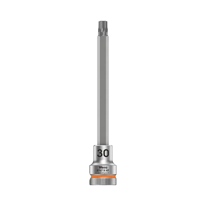 Wera Zyklop HF TORX 3/8‘‘ Drive Socket T30, 107mm, Precision Engineering, Color-Coded for Easy Identification & Secure Hold