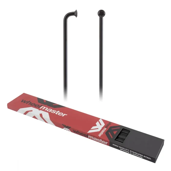 Wheel Master Black Stainless Steel Spokes J-Bend 2.0 (14G) 296mm Black