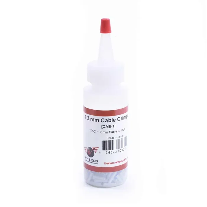 Wheels Manufacturing 1.2mm cable crimp, Cable End Cap, 1.2mm, Silver, 250pcs
