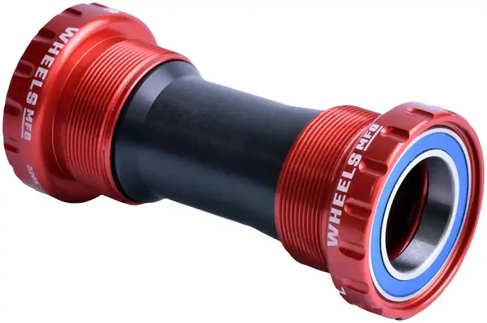 Wheels Manufacturing BSA Bottom Bracket – Shimano Hollowtech II Spindle, ABEC 3, Red