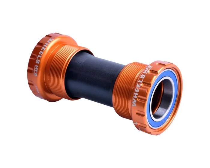 Wheels Manufacturing Threaded External ABEC-3 Bottom Bracket (Orange) (BSA) (68/73) (24mm/Shimano Spindle)