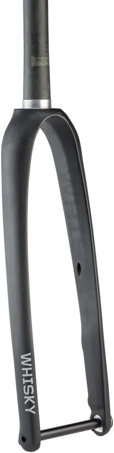 Whisky Parts Co. WHISKY No.9 RD Fork – 12mm Thru-Axle 1-1/4″ Tapered Carbon Steerer Flat Mount Disc Matte BLK