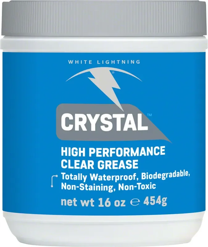 White Lightning Crystal Clear Grease 1lb Tub Lubricant Non-Toxic
