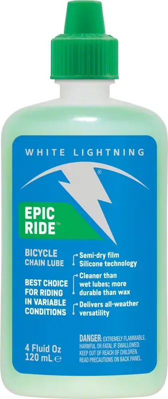 White Lightning Epic Ride Bike Chain Lube – 4 fl oz, Drip