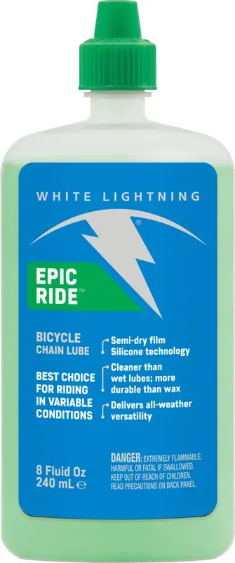 White Lightning Epic Ride Bike Chain Lube – 8oz, Drip