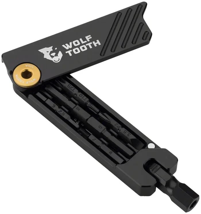 Wolf Tooth 6-Bit Hex Wrench – Multi-Tool, Gold ED-Coated Corrosion-Resistant
