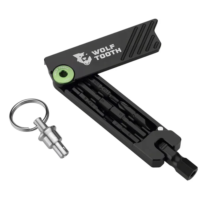 Wolf Tooth 6-Bit Hex Wrench Multi-Tool with Keyring – Green