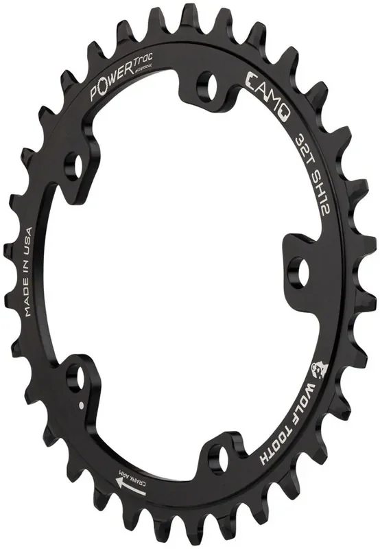 Wolf Tooth Chainring 32t CAMO Elliptical Requires 12-Speed Hyperglide+ Aluminum
