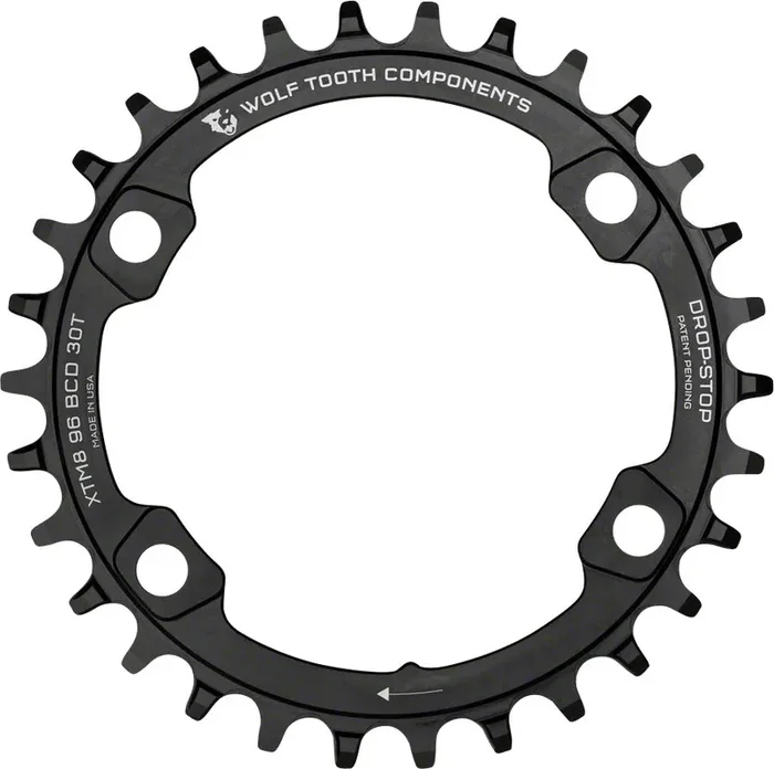 Wolf Tooth Chainring 38t Shimano 96 BCD Asymmetric 10/11/12-Speed Aluminum