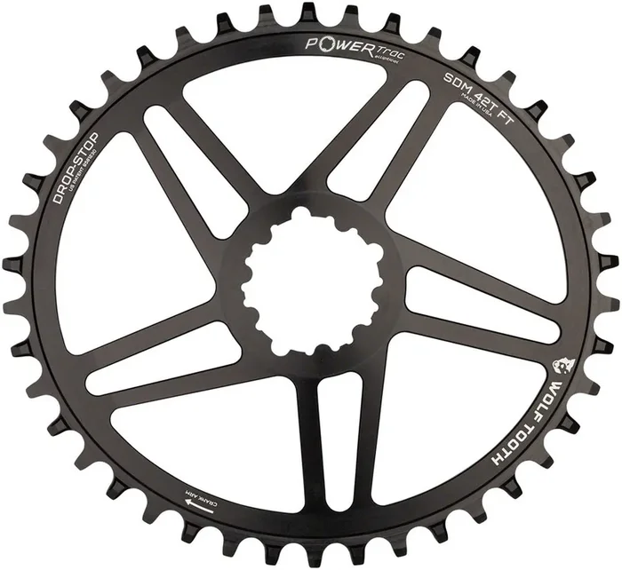 Wolf Tooth Chainring 40t SRAM Elliptical Direct Mount 12-Speed Aluminum Black
