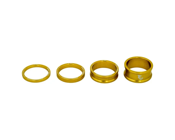 Wolf Tooth Components 1 1/8″ Headset Spacer Kit (Gold) (3, 5, 10, 15mm)