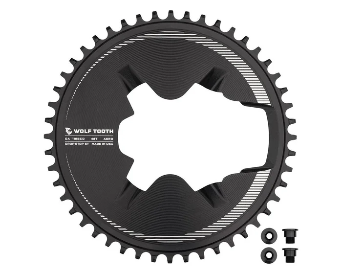 Wolf Tooth Components Aero Direct Mount 1x Chainring (Compatible with Shimano Dura-Ace R9200) (48T)