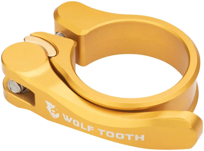 Wolf Tooth Components Quick Release Seatpost Clamp – 28.6mm Gold