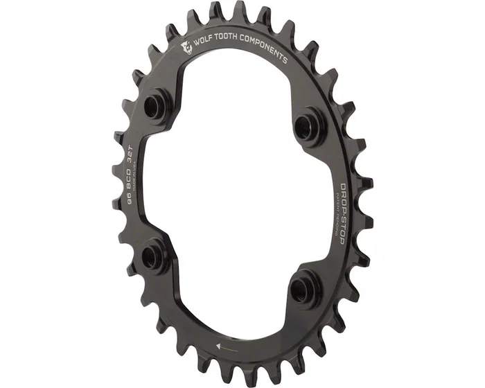 Wolf Tooth Components Shimano Chainring (Black) (XTR M9000/M9020) (Drop-Stop A) (Single) (32T) (96mm BCD)