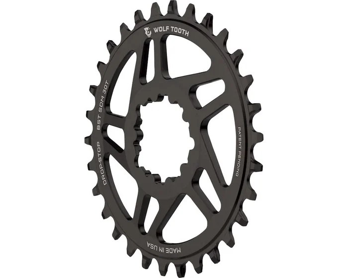 Wolf Tooth Components SRAM Direct Mount Chainrings (Black) (Drop-Stop A) (Single) (3mm Offset/Boost) (30T)