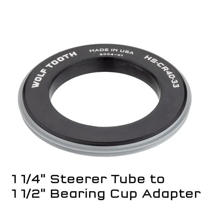 Wolf Tooth Crown Race Adapters – 1 1/4″ Steerer to 1 1/2″ Bearing Cup, Aluminum