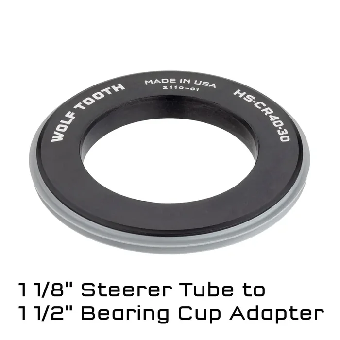 Wolf Tooth Crown Race Adapters – 1 1/8″ Steerer to 1 1/2″ Bearing Cup, Aluminum