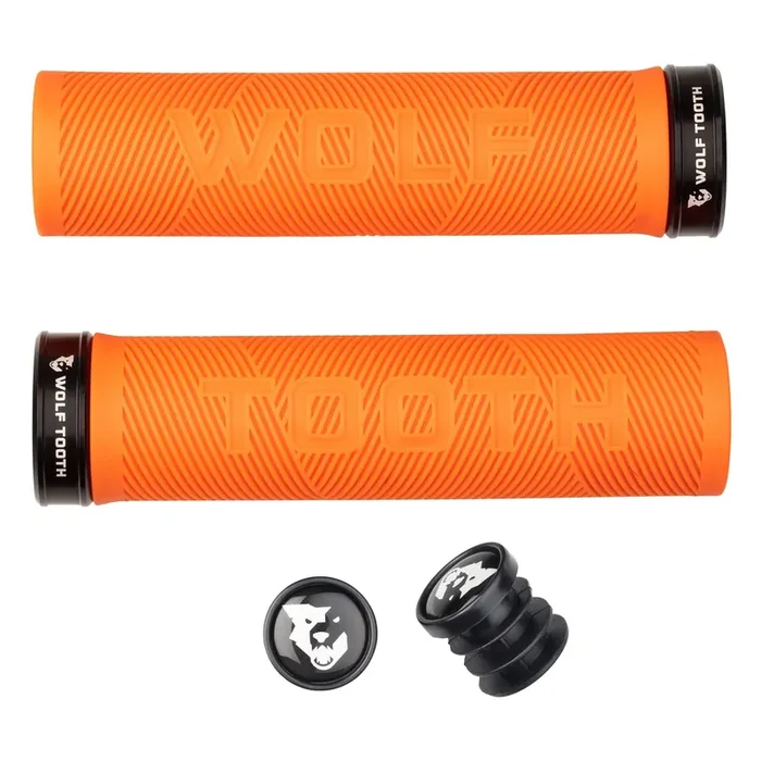 Wolf Tooth Echo Lock-On Grips Orange/BLK