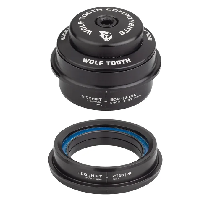Wolf Tooth GeoShift Performance Angle Headset – 2 Deg Short EC44/ZS56 Black