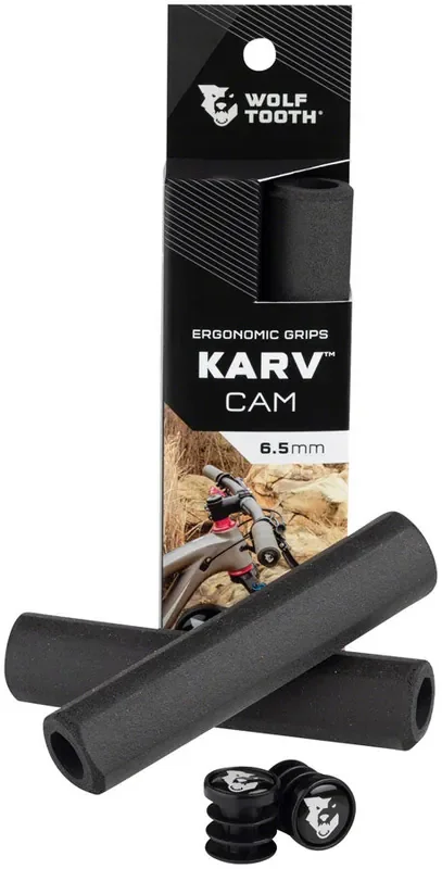 Wolf Tooth Karv Cam Grips – Black Ergonomic Solicone Grips 133mm Length