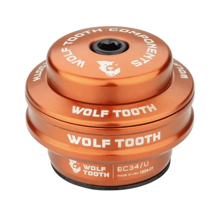 Wolf Tooth Performance EC Headsets -Upper EC34/28.6 16mm Stack, Aluminum Orange
