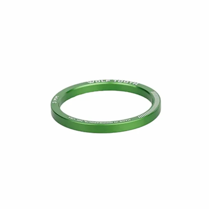 Wolf Tooth Precision Headset Spacers – 1 1/8 steerer, 3mm, 2g, Green