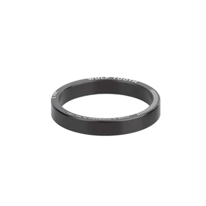Wolf Tooth Precision Headset Spacers – 1 1/8 steerer, 5mm, 3g, Black