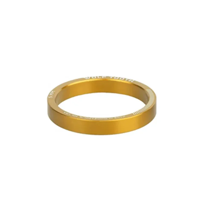 Wolf Tooth Precision Headset Spacers – 1 1/8 steerer, 5mm, 3g, Gold
