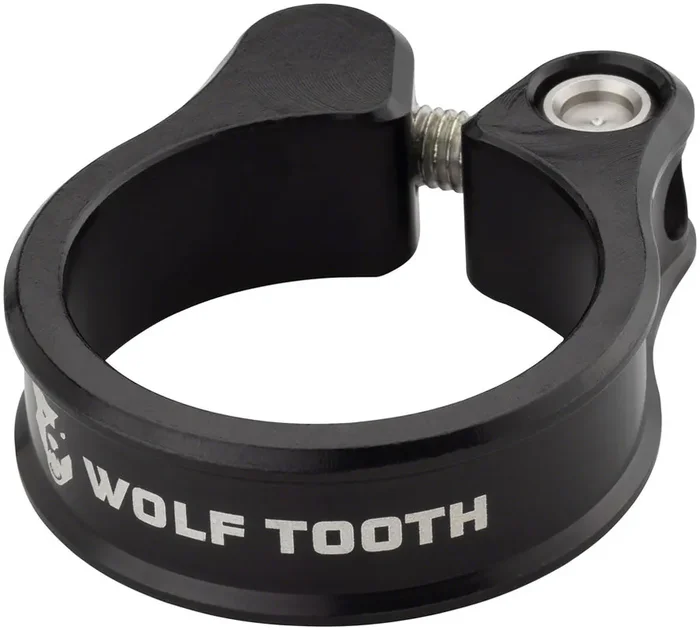 Wolf Tooth Seatpost Clamp 31.8mm Black w/ Self Aligning Bolt Stainless Hardware